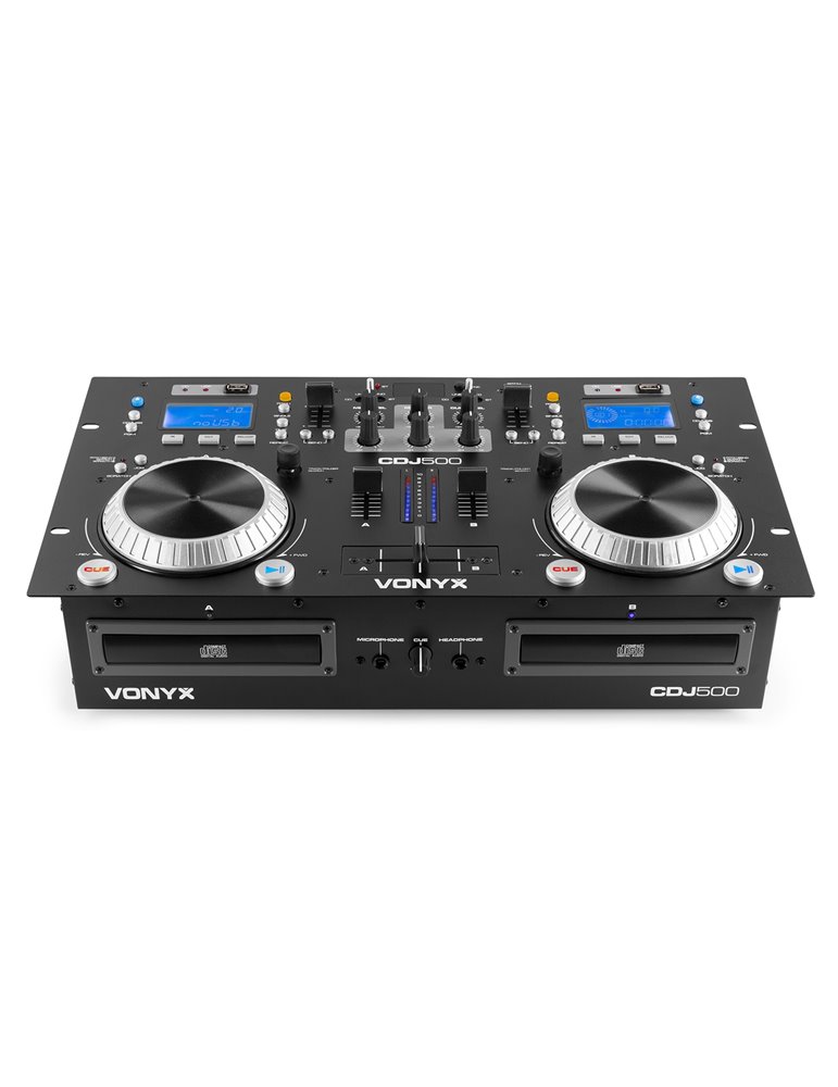 CDJ500 Doble reproductor con amplificador CD/MP3/USB/BT