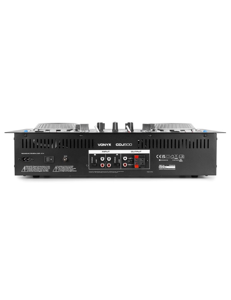 CDJ500 Doble reproductor con amplificador CD/MP3/USB/BT