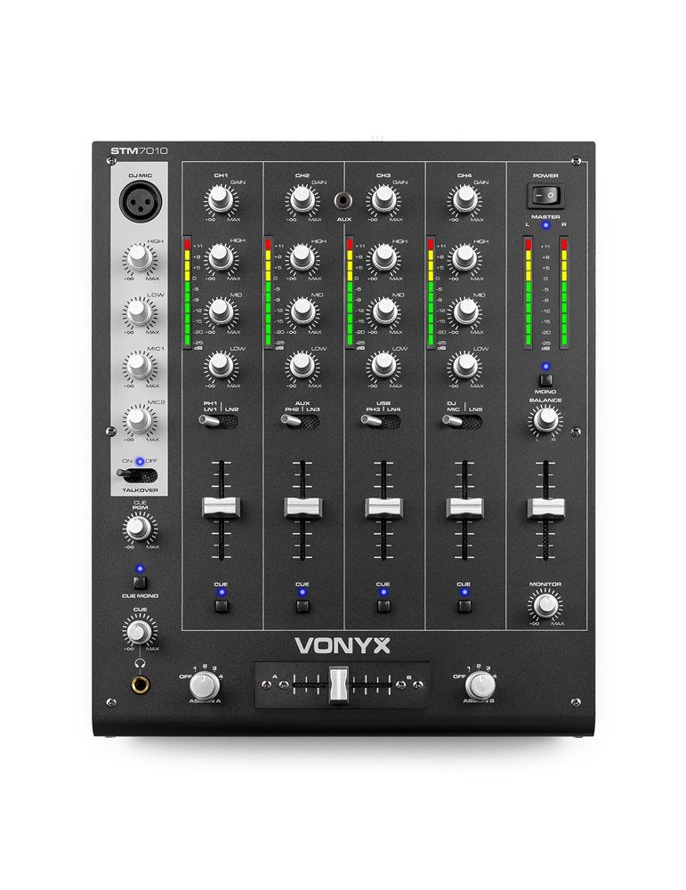 STM-7010 Mezclador 4 canales DJ USB