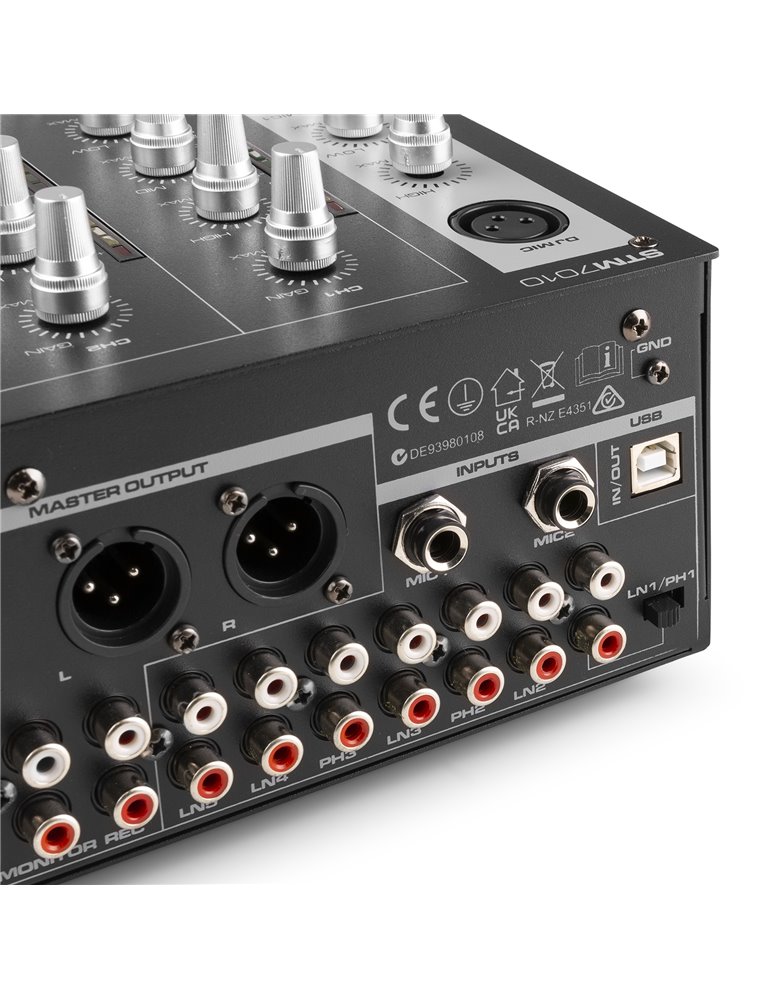 STM-7010 Mezclador 4 canales DJ USB