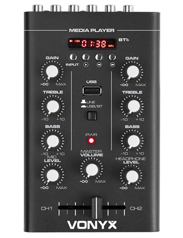 STM500BT Mezclador 2 canales, BT, MP3, Display 2