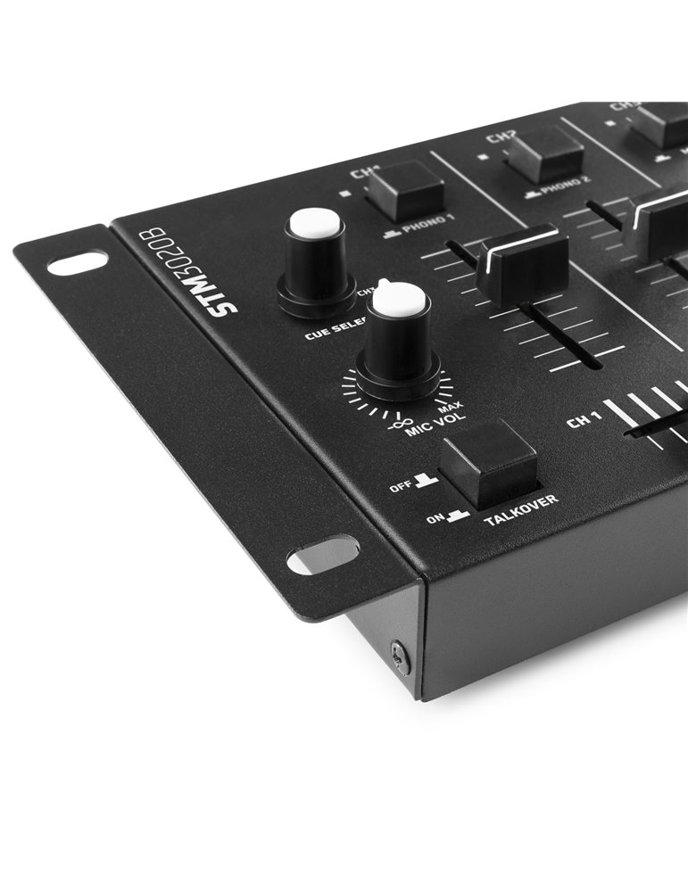 STM-3020B Mezclador de 6 canales con USB/MP3 - Negro