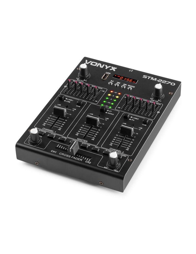 STM2270 Mezclador de 4 Canales con Efectos USB/MP3/BT