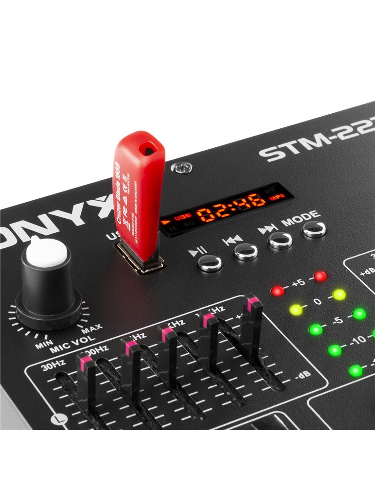 STM2270 Mezclador de 4 Canales con Efectos USB/MP3/BT