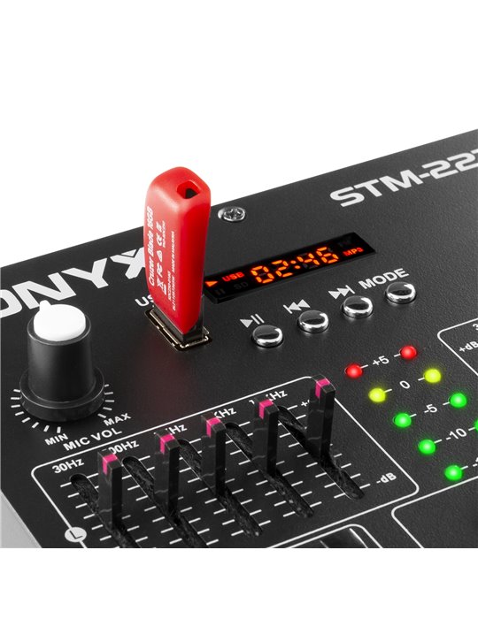 STM2270 Mezclador de 4 Canales con Efectos USB/MP3/BT