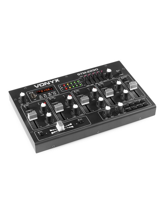 STM2290 Mezclador de 6 Canales con Efectos USB/MP3/BT