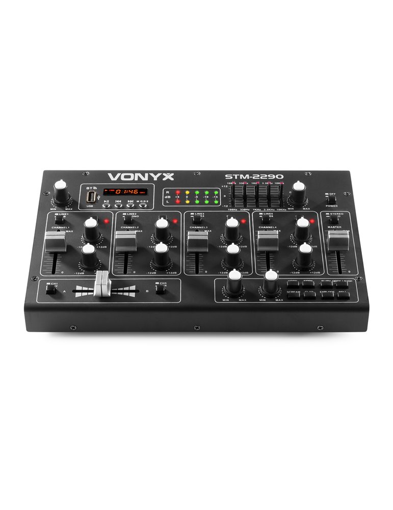 STM2290 Mezclador de 6 Canales con Efectos USB/MP3/BT