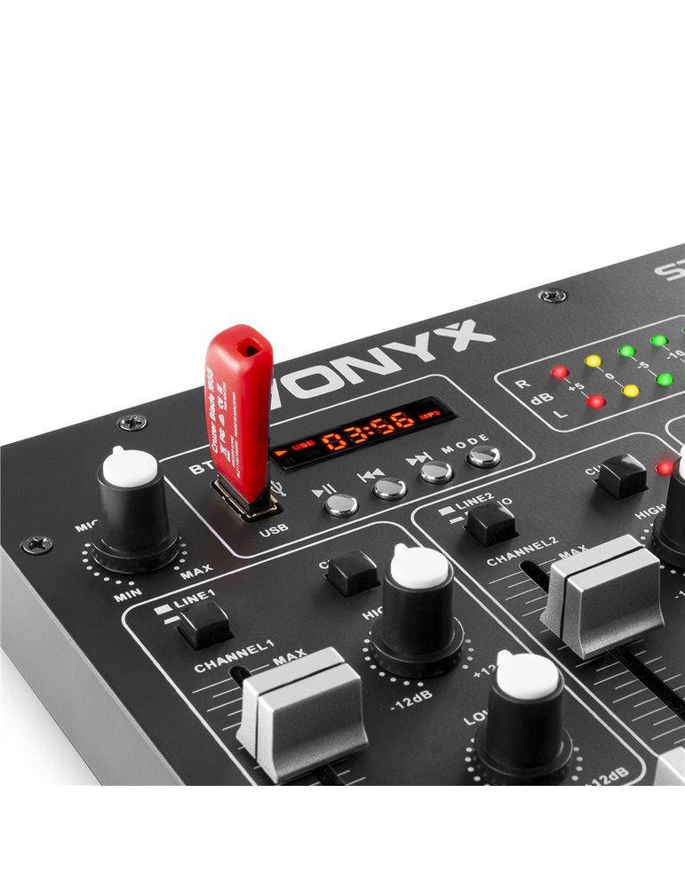 STM2290 Mezclador de 6 Canales con Efectos USB/MP3/BT