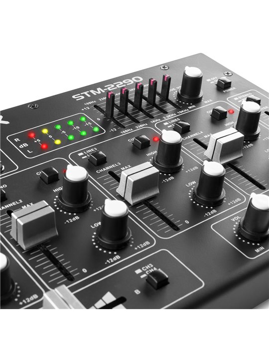 STM2290 Mezclador de 6 Canales con Efectos USB/MP3/BT