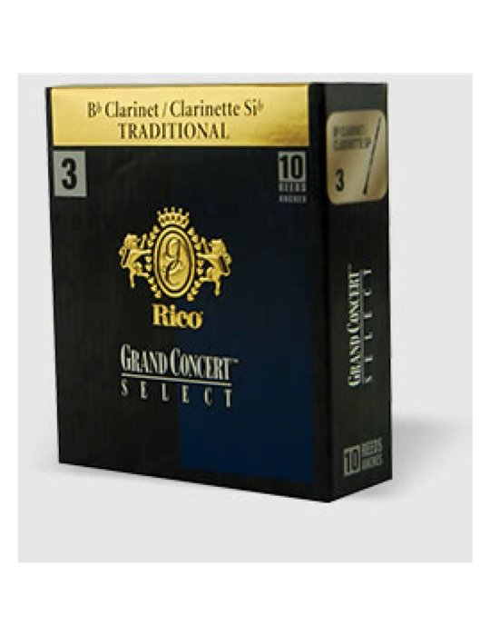 Caja 10 Cañas Clarinete Rico Gran Concert Select Traditional 2½