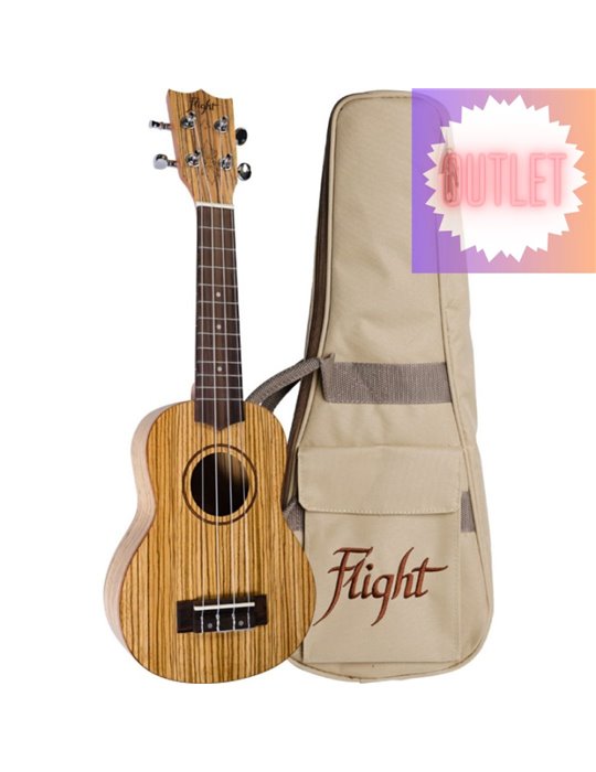 Ukelele Soprano Flight DUS-322 Designer Zebrano