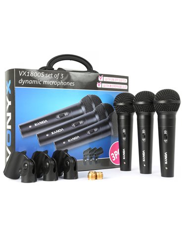 VX1800S Microfono dinamico set 3pcs 2