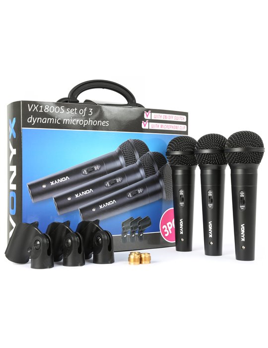 VX1800S Microfono dinamico set 3pcs