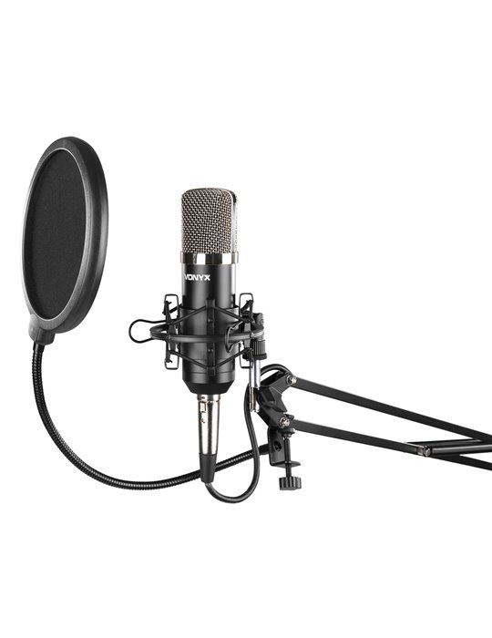 CMS400 Conjunto Estudio / Micro de condensor con soporte y paravientos