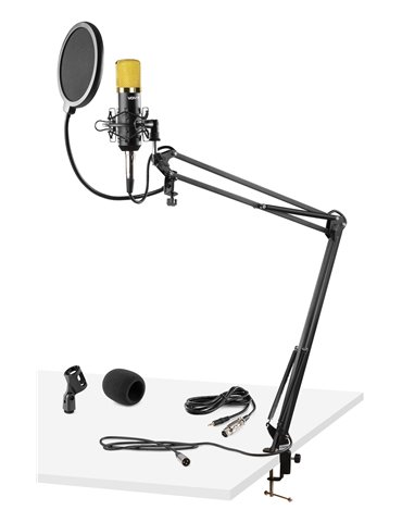 CMS400B Conjunto Estudio / Micro de condensor con soporte y paravientos