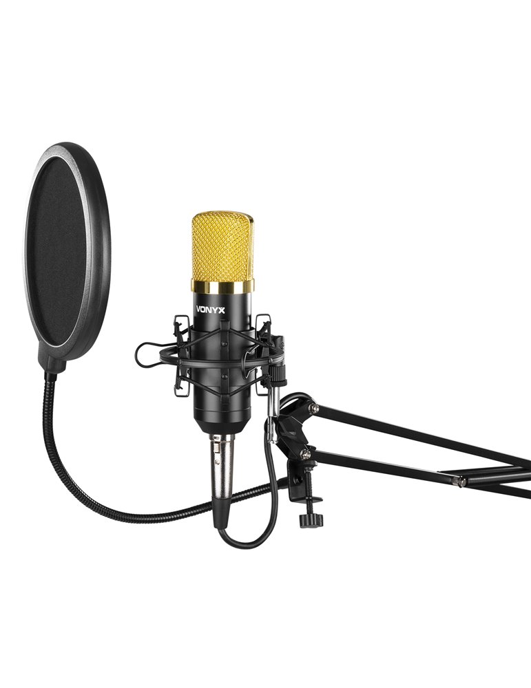 CMS400B Conjunto Estudio / Micro de condensor con soporte y paravientos