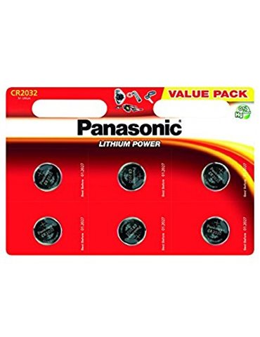 Blister 6 Pilas Botón Panasonic 3V. CR2032