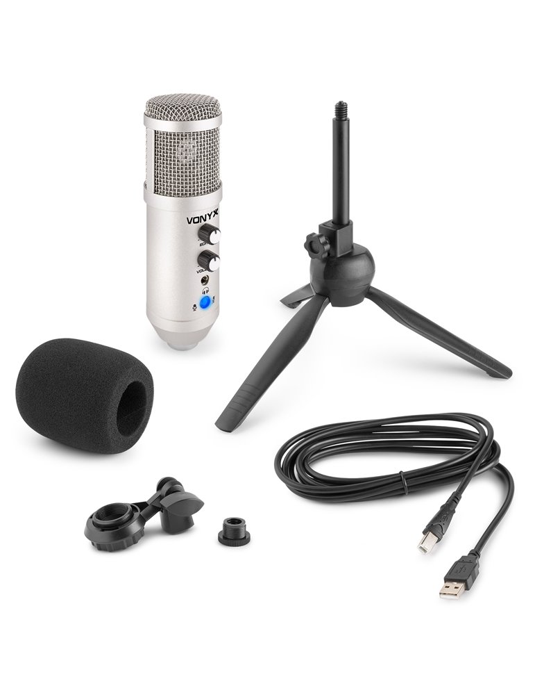 CM320S Micrófono estudio USB Titanio con Echo