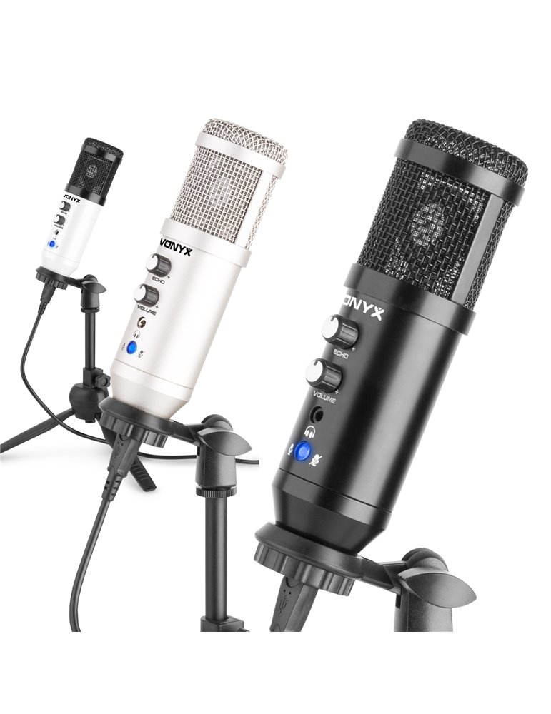 CM320S Micrófono estudio USB Titanio con Echo