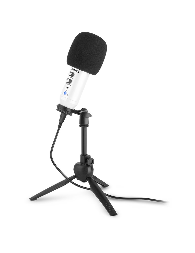 CM320W Micrófono estudio USB Blanco con Echo