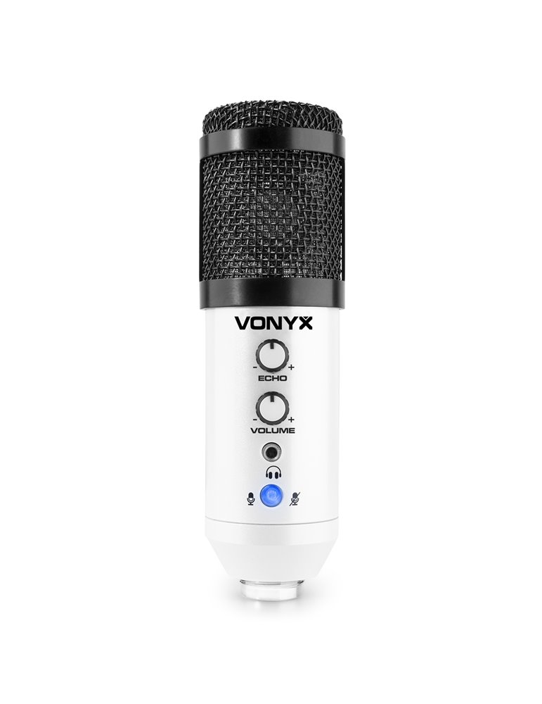 CM320W Micrófono estudio USB Blanco con Echo