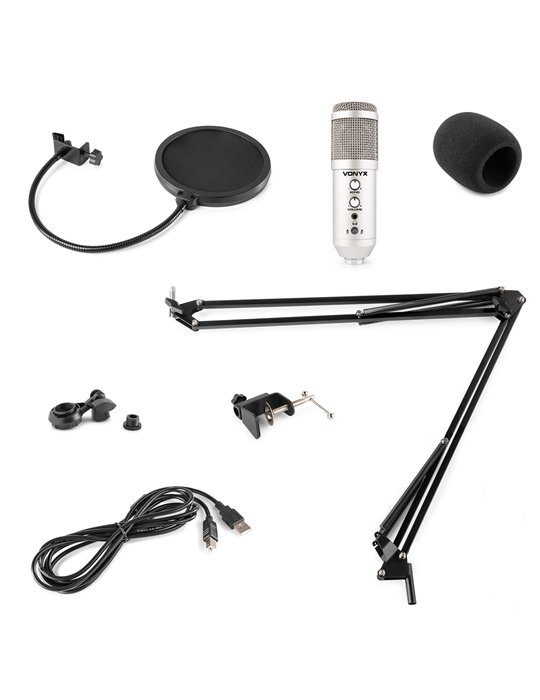 CMS320S Kit de micrófono estudio USB Titanio con Echo