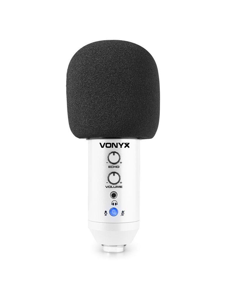 CMS320W Kit de micrófono estudio USB Blanco con Echo