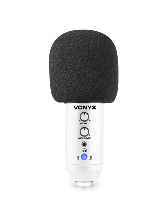 CMS320W Kit de micrófono estudio USB Blanco con Echo