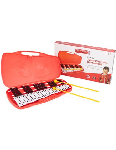 Carrillón Percussion Plus Junior PP920 Rojo 25 Teclas Cromadas/Negras