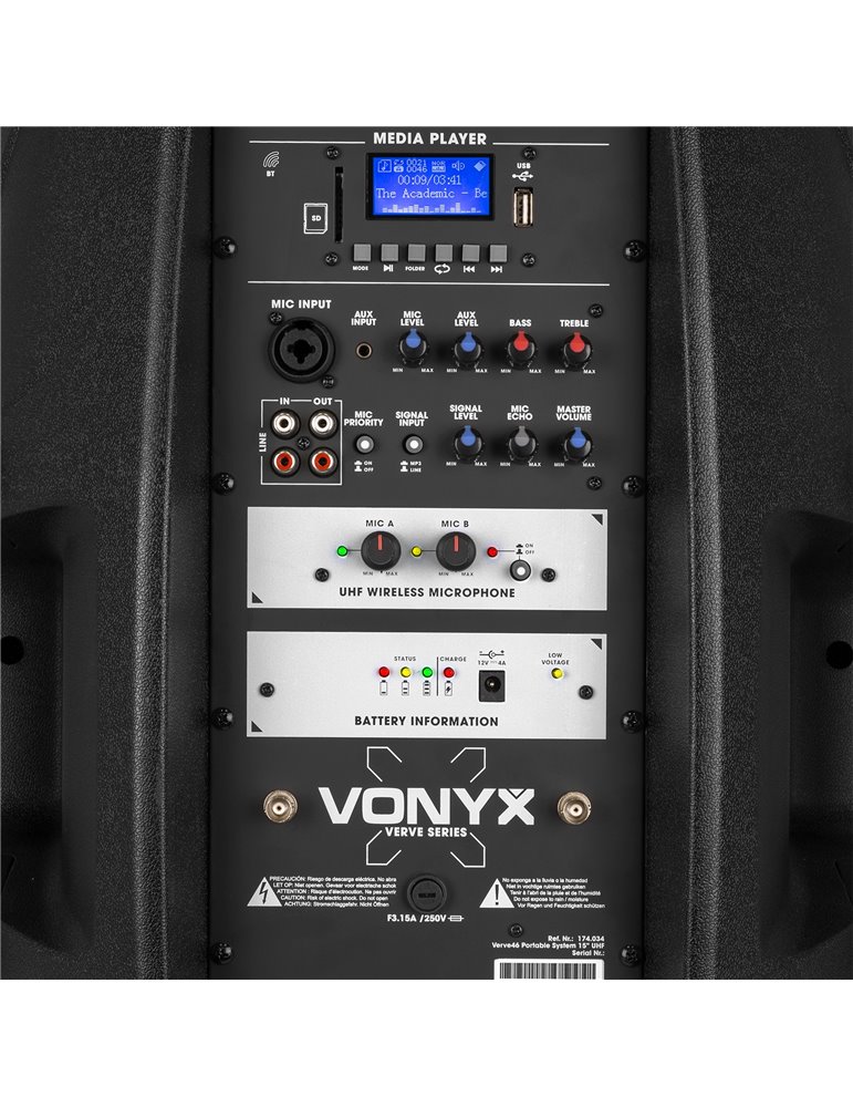 Verve46 Sistema portátil de Sonido 15”
