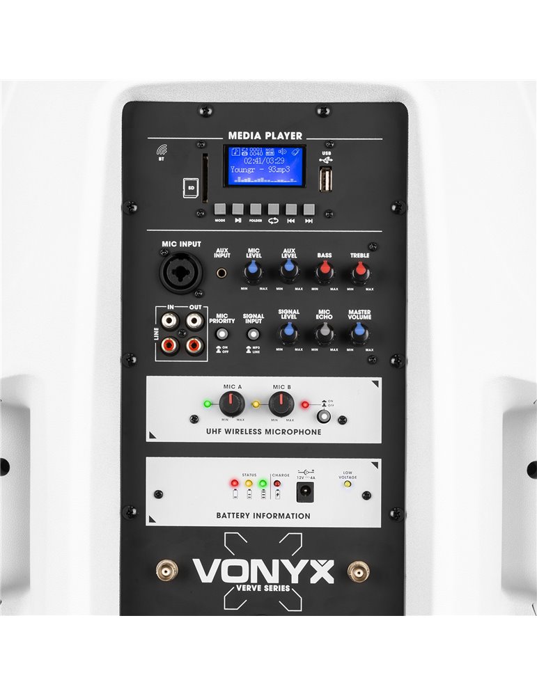 Verve46 Sistema portátil de Sonido 15” edición Blanco