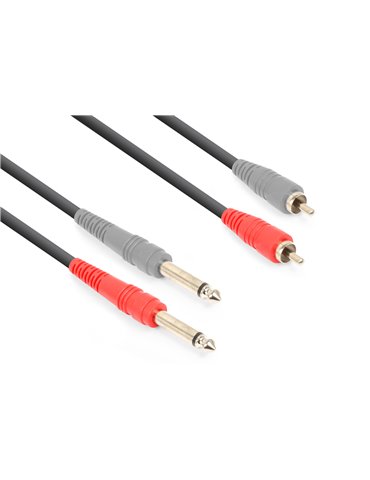 CX324-1 Cable 2x 6.3 Mono - 2xRCA Macho 1.5m