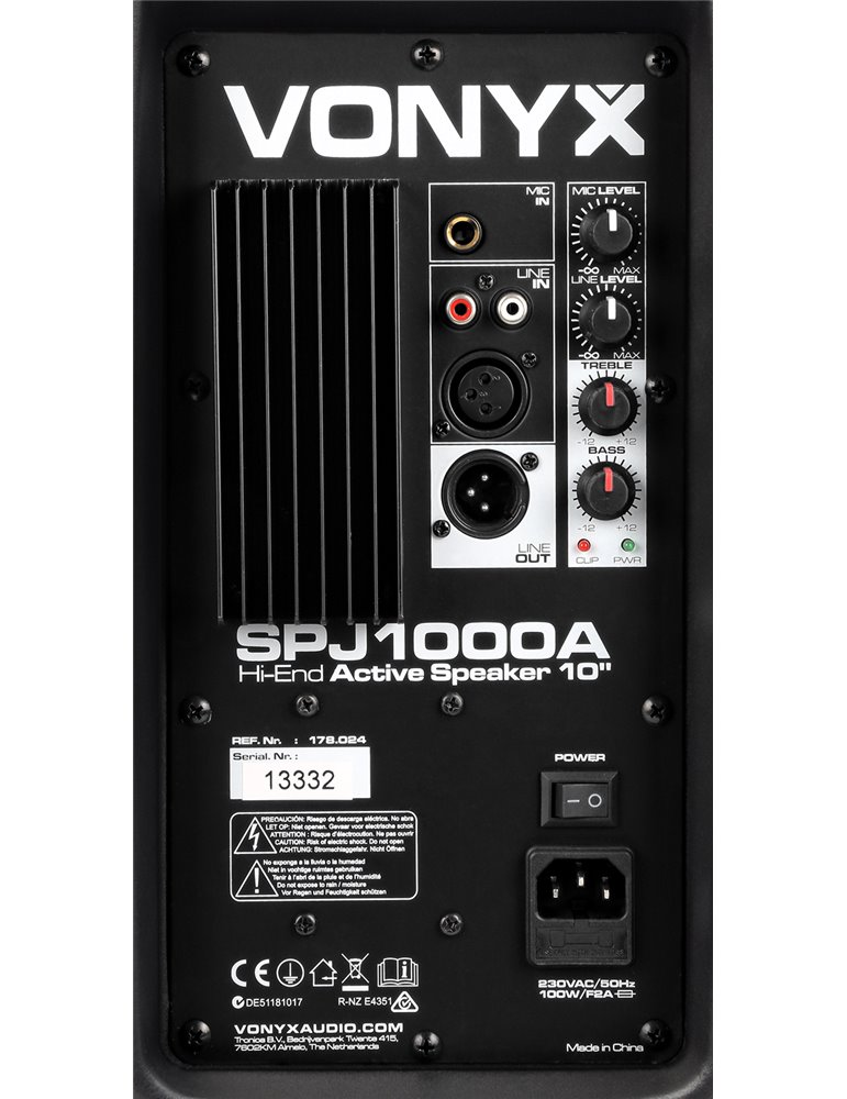 SPJ-1000A Bafle Activo Hi-End 10" 400W 