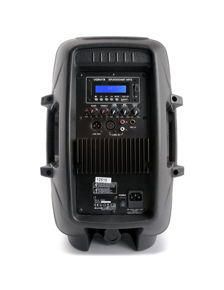 SPJ-1000ABT MP3 Bafle Activo Hi-End BT 10" 400W 
