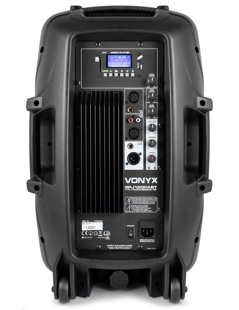 SPJ-1200ABT MP3 Bafle Activo Hi-End BT 12" 600W 