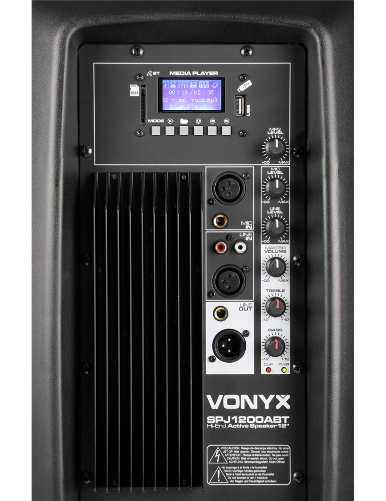 SPJ-1200ABT MP3 Bafle Activo Hi-End BT 12" 600W 
