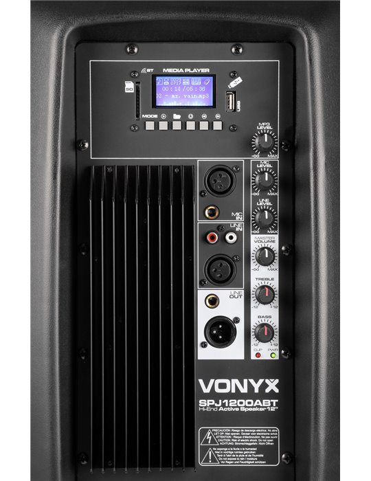 SPJ-1200ABT MP3 Bafle Activo Hi-End BT 12" 600W 