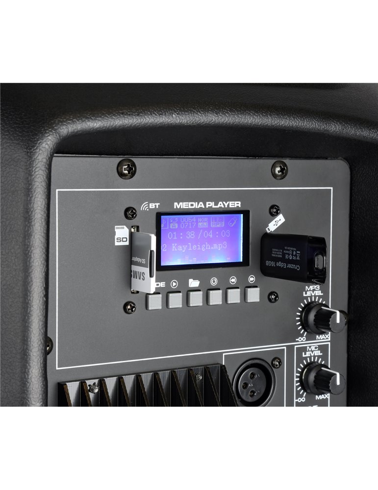 SPJ-1200ABT MP3 Bafle Activo Hi-End BT 12" 600W 