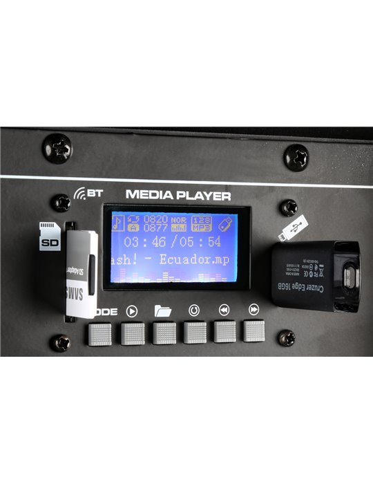 SPJ-1500ABT MP3 Bafle Activo Hi-End BT 15" 800W 