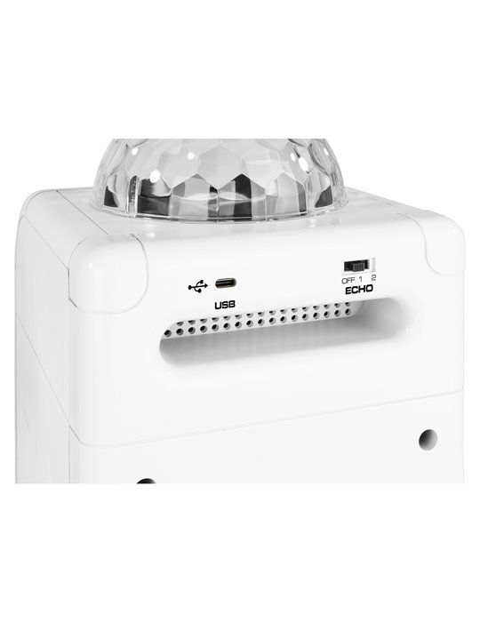 SBS50W BT Bafle Karaoke blanco con bola LED