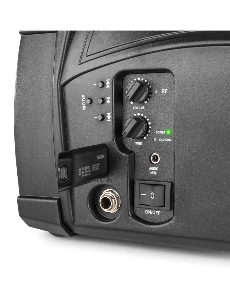 ST014 Megafono con micro inalambrico y bateria UHF