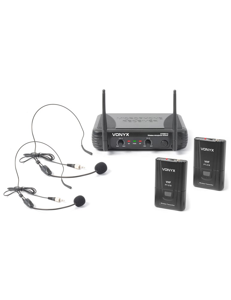 STWM712H Micro Inalambrico 2 Canales VHF doble cabeza