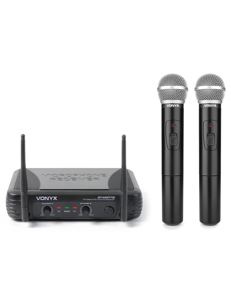 STWM712 MIcrofono VHF 2 canales diversity