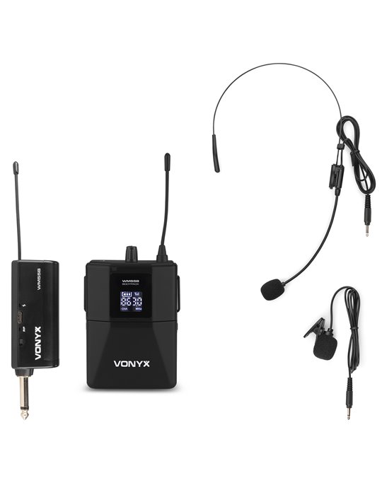 WM55B Micrófono de petaca inalámbrico UHF plug-and-play