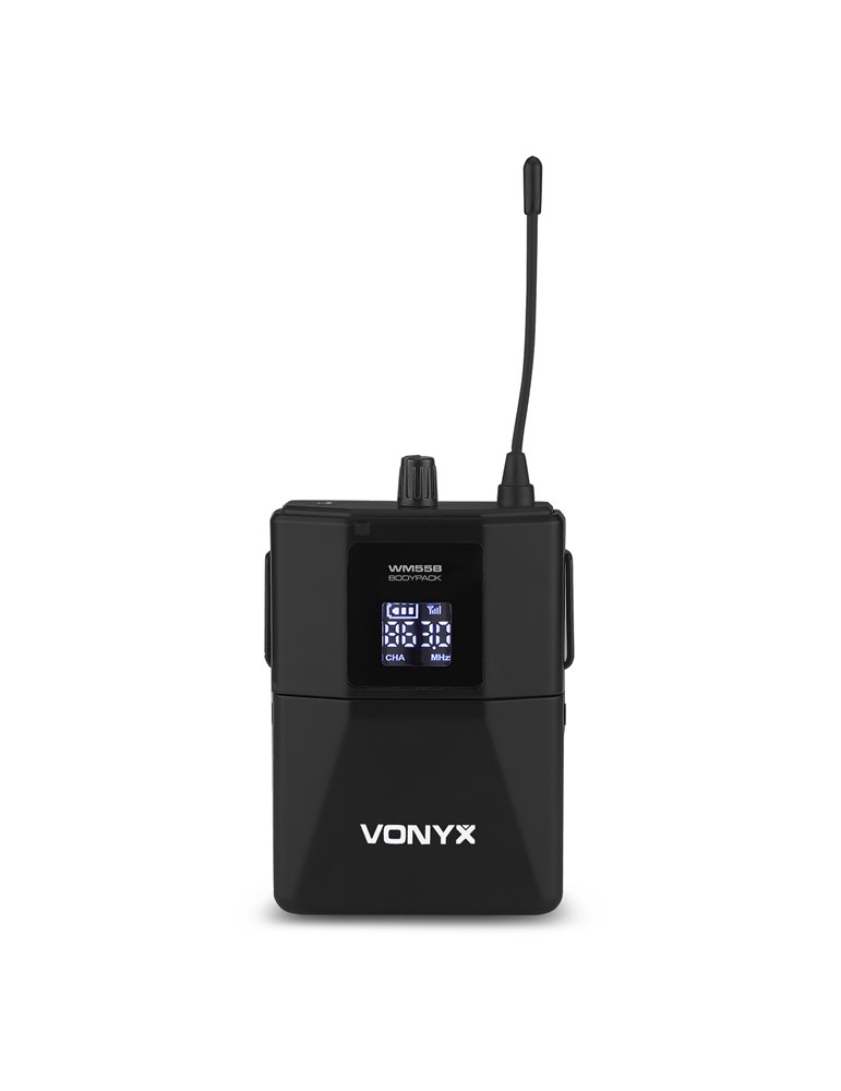 WM55B Micrófono de petaca inalámbrico UHF plug-and-play