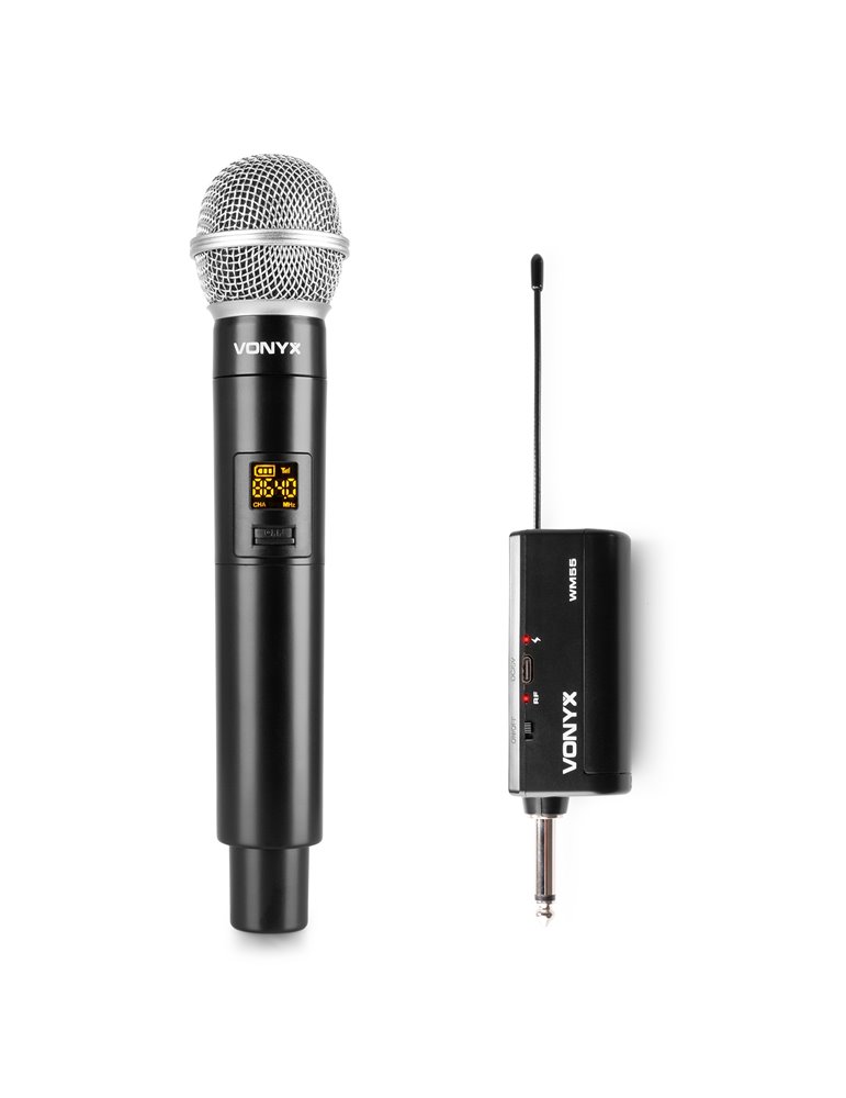 WM55 Micrófono inalámbrico Plug-and-Play UHF