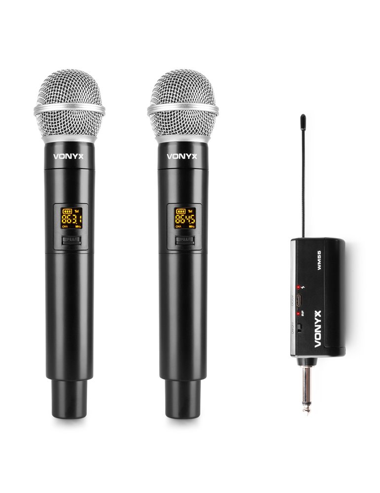 WM552 Micrófono inalámbrico UHF dual Plug-and-Play 