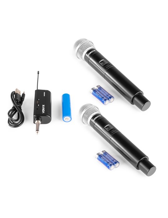 WM552 Micrófono inalámbrico UHF dual Plug-and-Play 