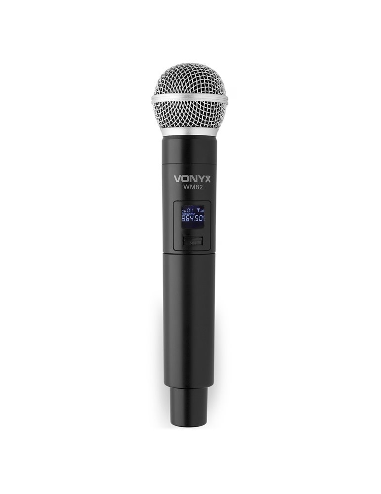 WM82C Micrófono inalámbrico digital UHF de 2 canales con bolsillo y cuerpo 