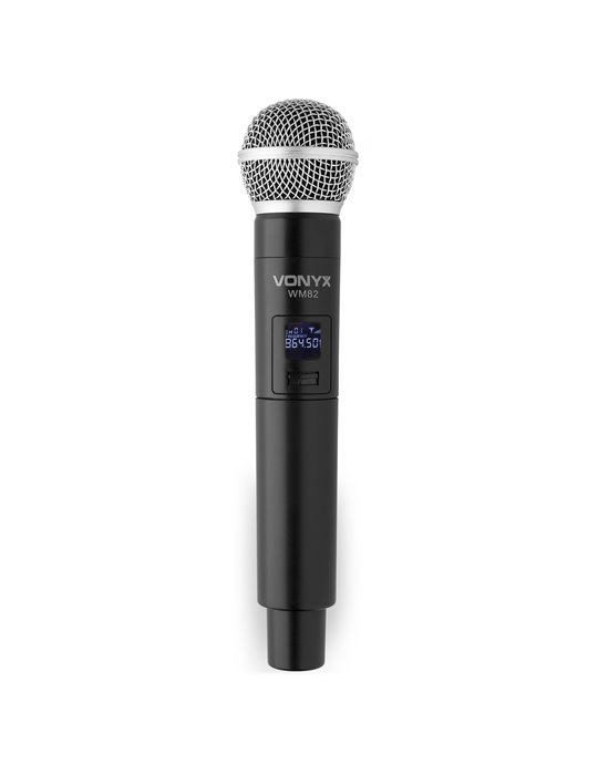 WM82C Micrófono inalámbrico digital UHF de 2 canales con bolsillo y cuerpo 
